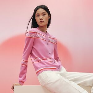 Hermès "Canoe Chaine d'Ancre" long-sleeve cardigan sz 36